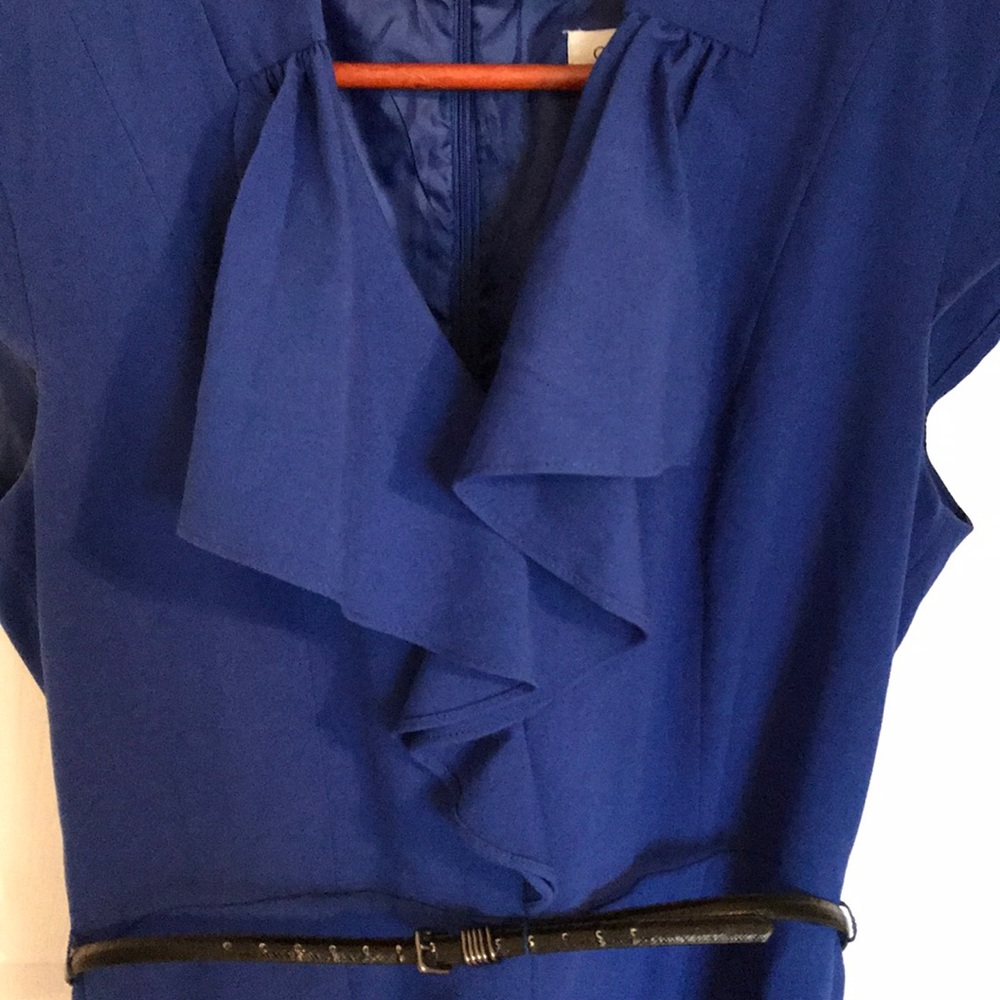 Calvin Klein Royal Blue Dress w. Ruffle (6)